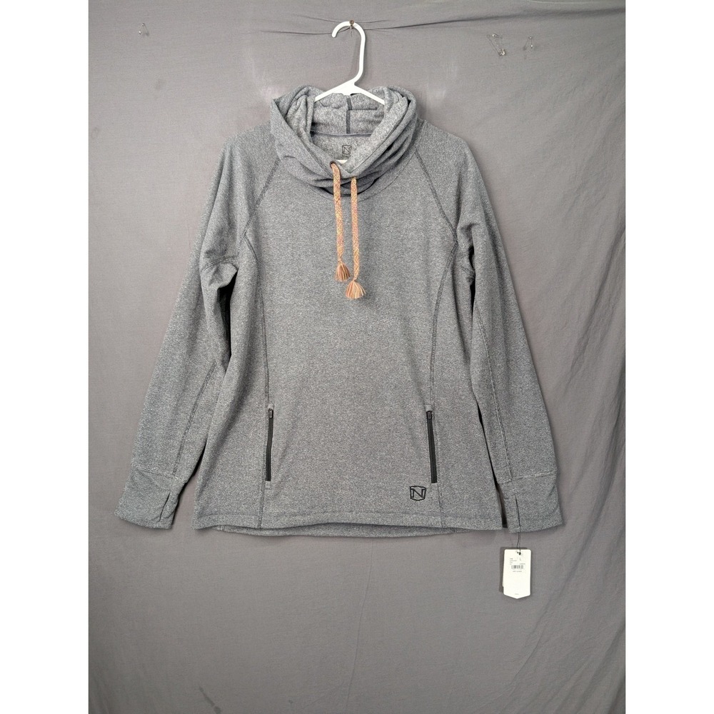 Noble Outfitters Godiva Cozy Cowl Neck Pullover 21556 Charcoal Gray Large